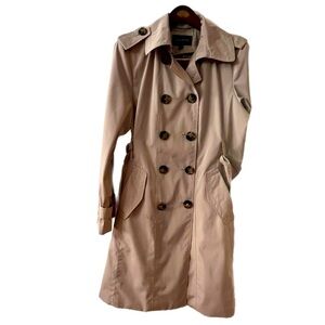 DOUBLE BREASTED TRENCH WITH BUTTON OFF HOOD